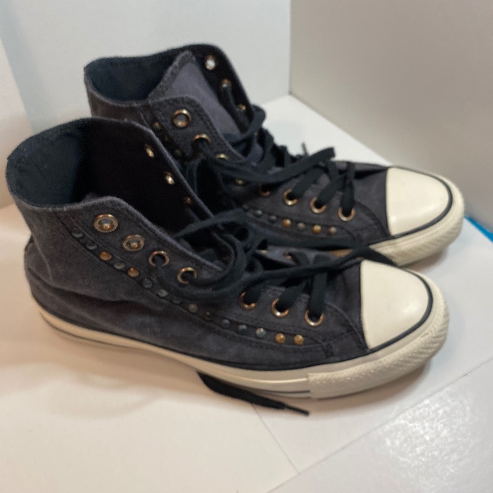 Converse denim high top athletic shoes